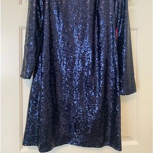 Vince Camuto Size 10 Navy Sequin Dress